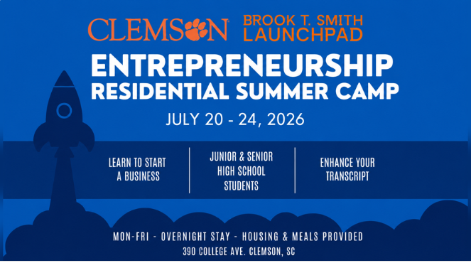 Entrepreneurship Residential Summer Camp event flyer